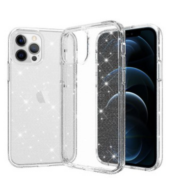 iPhone 12 Pro Max Compatible Case Cover With Ultimake Glitter Shockproof - Transparent